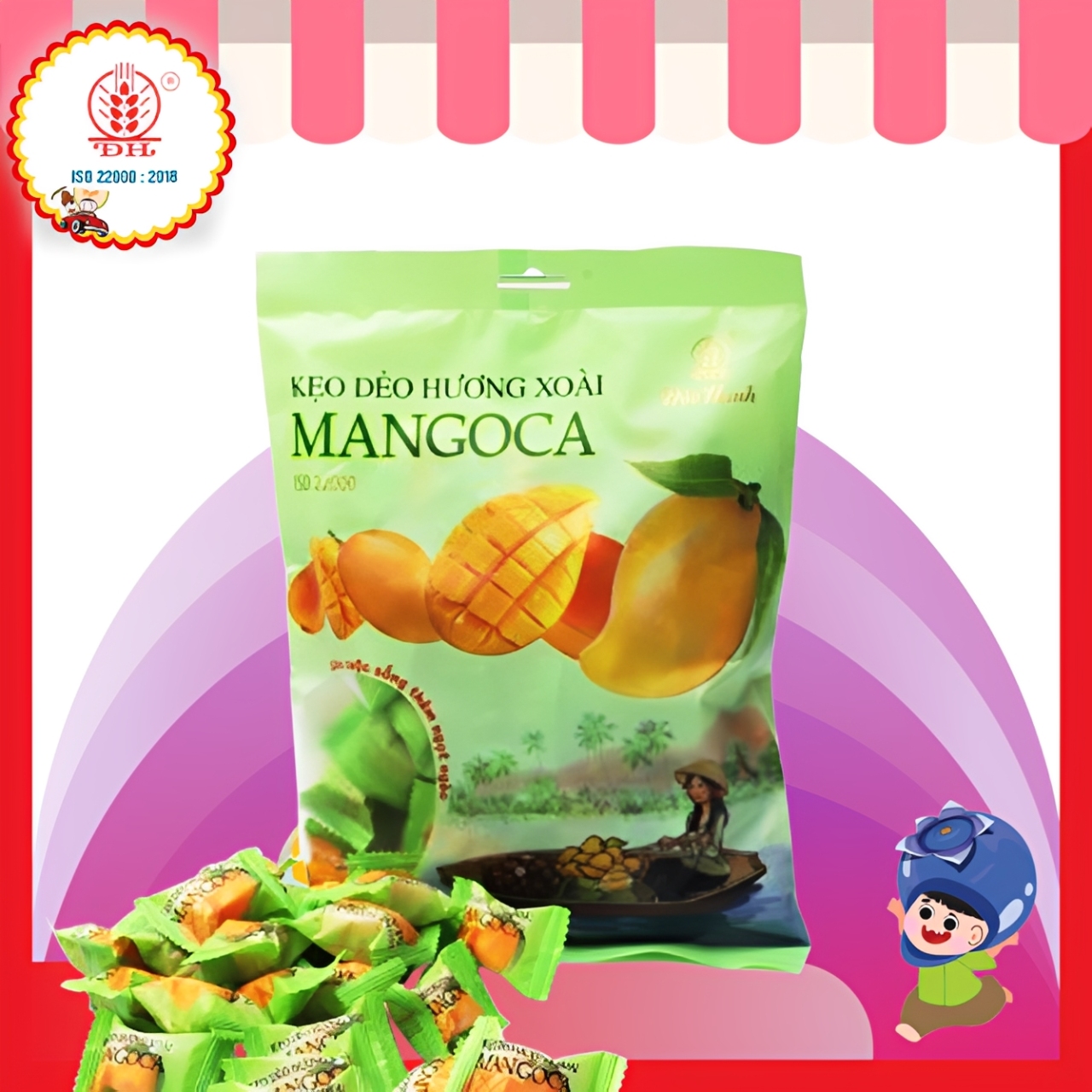 KẸO DẺO HƯƠNG XOÀI MANGOCA 150gr 2 KẸO DẺO HƯƠNG XOÀI MANGOCA 150gr