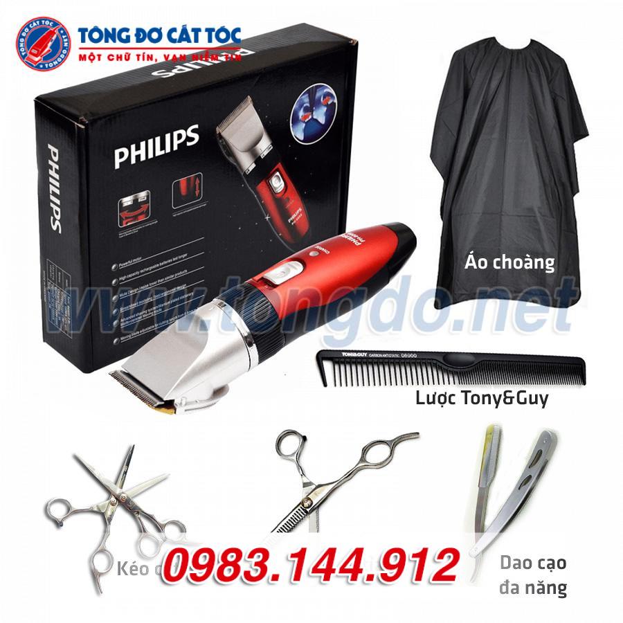 Combo Tông đơ PL8088 (2), Kéo tỉa, Kéo cắt, Áo choàng, Dao cạo, Lược