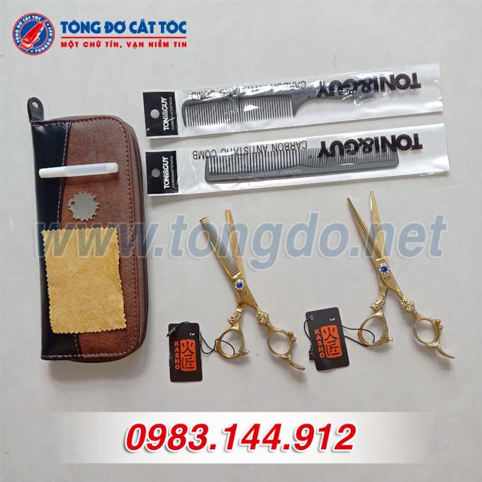 Bộ kéo cắt tỉa tóc KASHO Rồng Vàng Nhật Bản