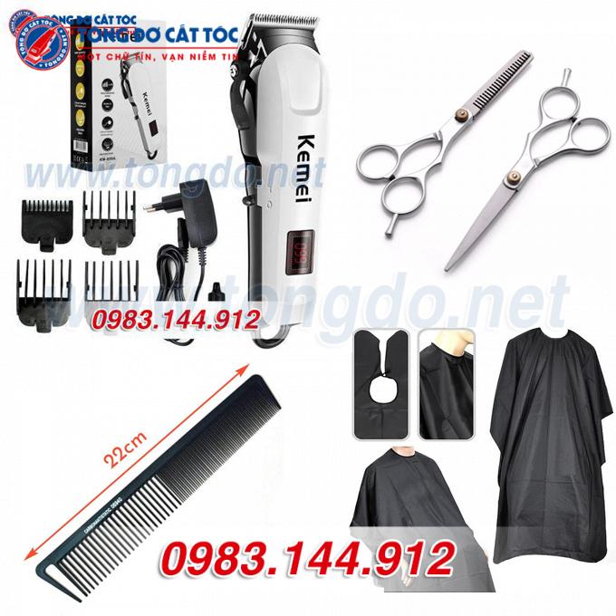 Combo Tông Đơ Cắt Tóc Kemei Km-809A