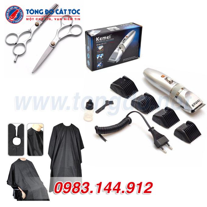 Combo Tông đơ cắt tóc Gia Đình Kemei Km-27C