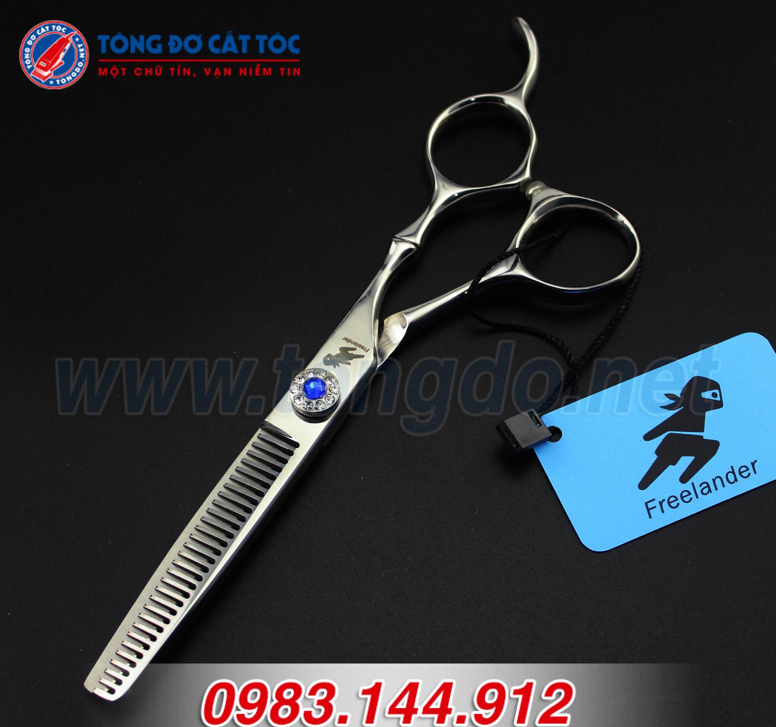 Kéo tỉa Freelander Ngọc Xanh Thép Nhật Cao Cấp