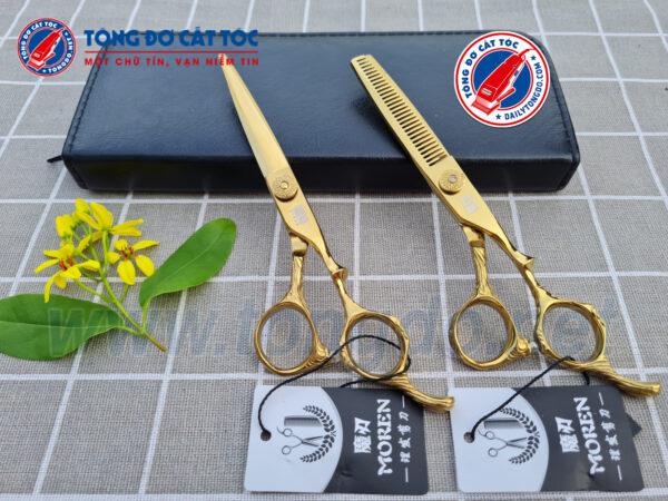 Bộ kéo cắt tóc Moren (M2) cao cấp Tặng Kèm Bao Da Đựng Kéo + Lược Toniguy