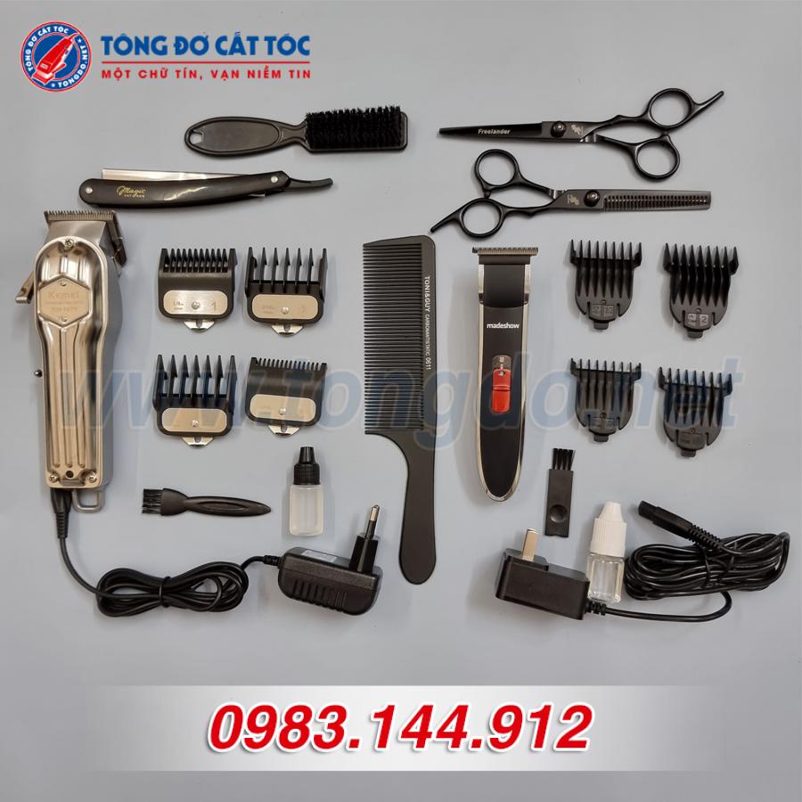 Combo tông đơ chuyên nghiệp Kemei KM1977 - MS01