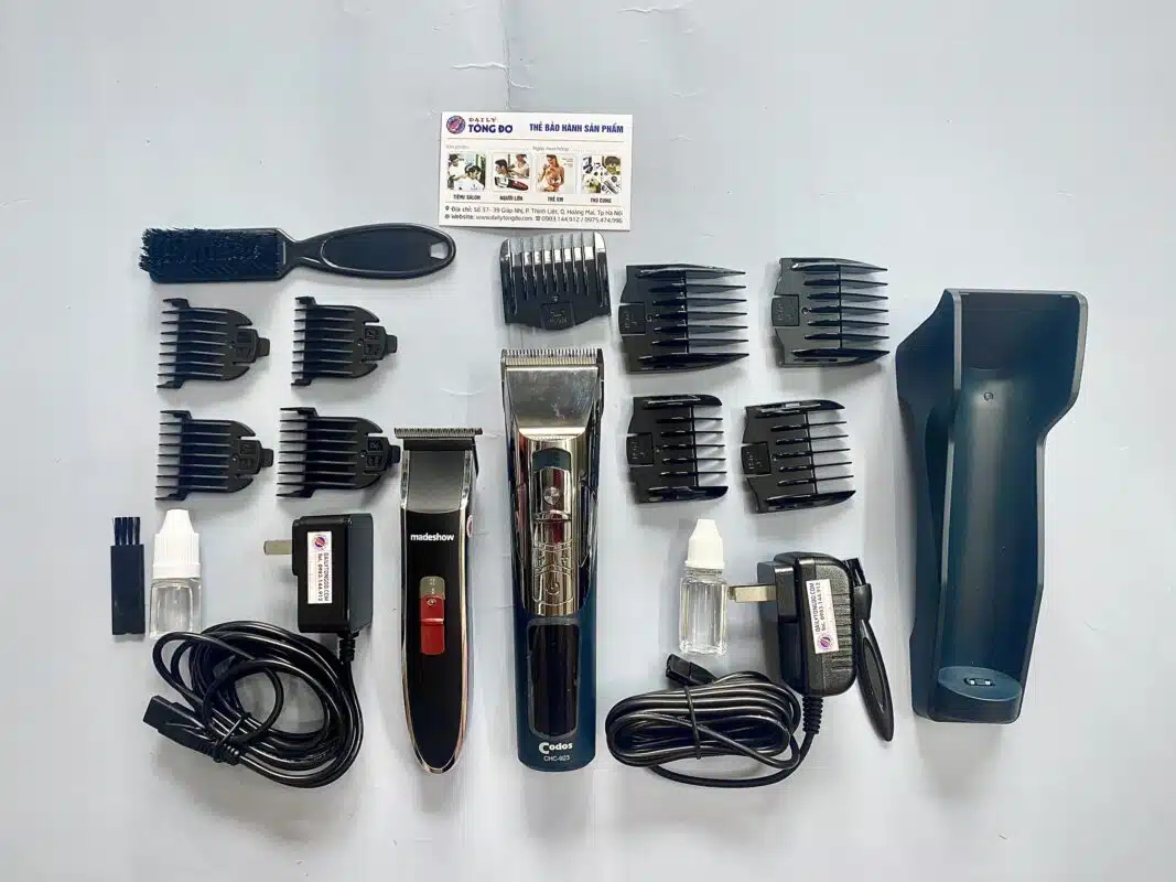 Combo tông đơ Codos 923,Madeshow M1 tặng chổi phủi